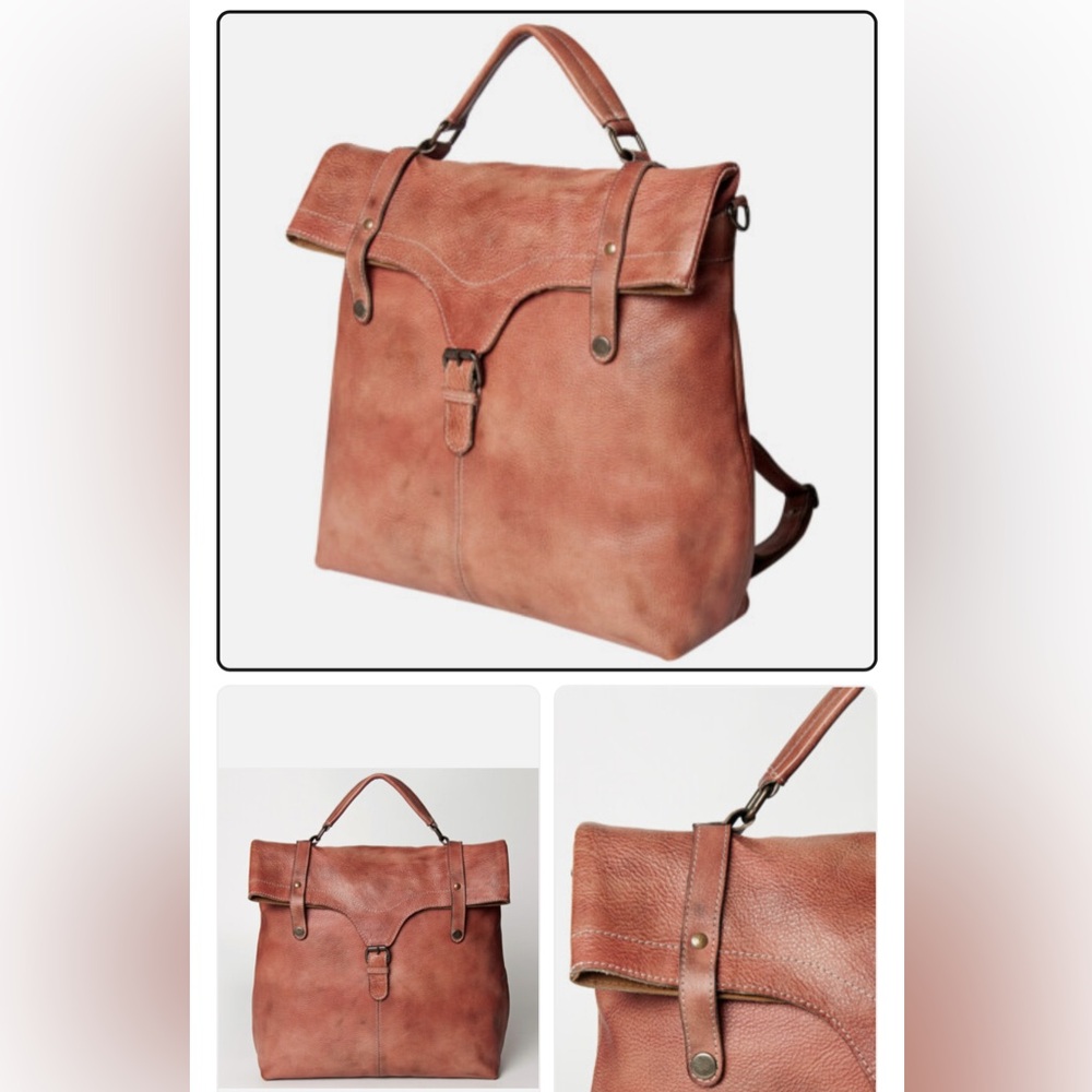 BEAUTIFUL Genuine Leather Backpack Purse With Fringe - Picture 7 of 9